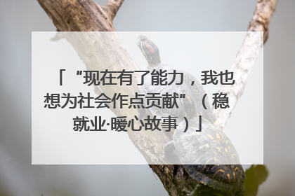 “现在有了能力，我也想为社会作点贡献”（稳就业·暖心故事）