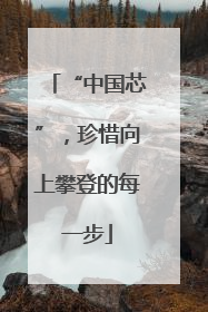 “中国芯”，珍惜向上攀登的每一步