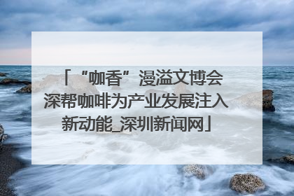 “咖香”漫溢文博会 深帮咖啡为产业发展注入新动能_深圳新闻网