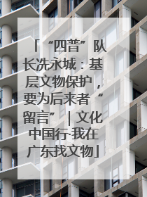 “四普”队长冼永城：基层文物保护，要为后来者“留言”｜文化中国行·我在广东找文物