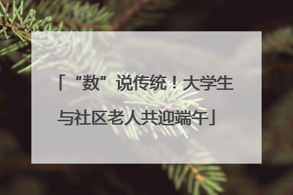 “数”说传统！大学生与社区老人共迎端午