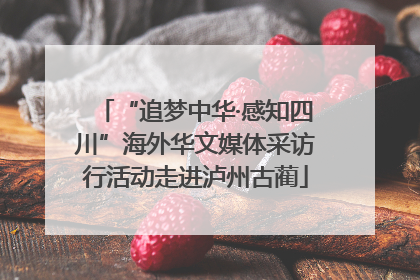 “追梦中华·感知四川”海外华文媒体采访行活动走进泸州古蔺