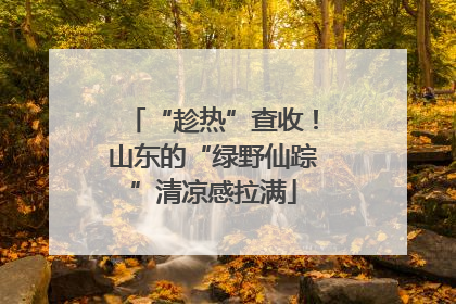 “趁热”查收！山东的“绿野仙踪”清凉感拉满
