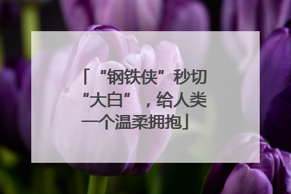 “钢铁侠”秒切“大白”，给人类一个温柔拥抱