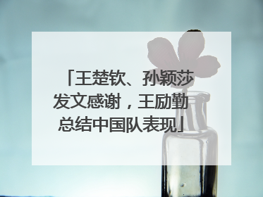 王楚钦、孙颖莎发文感谢，王励勤总结中国队表现