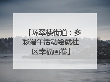 环翠楼街道：多彩端午活动绘就社区幸福画卷