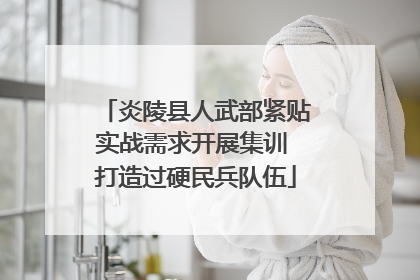 炎陵县人武部紧贴实战需求开展集训 打造过硬民兵队伍