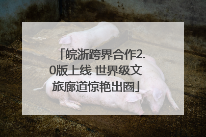 皖浙跨界合作2.0版上线 世界级文旅廊道惊艳出圈