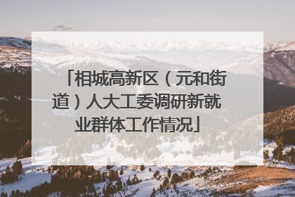 相城高新区（元和街道）人大工委调研新就业群体工作情况