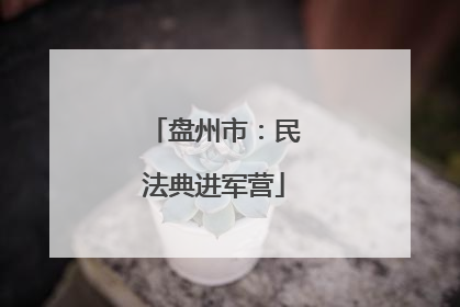 盘州市：民法典进军营