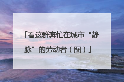 看这群奔忙在城市“静脉”的劳动者（图）