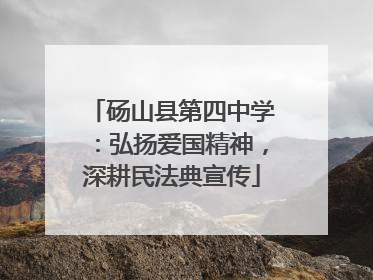 砀山县第四中学：弘扬爱国精神，深耕民法典宣传