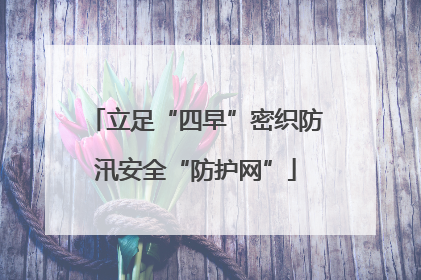 立足“四早”密织防汛安全“防护网”