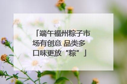 端午福州粽子市场有创意 品类多口味更放“粽”