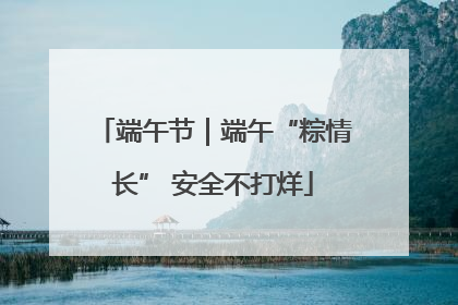 端午节｜端午“粽情长” 安全不打烊