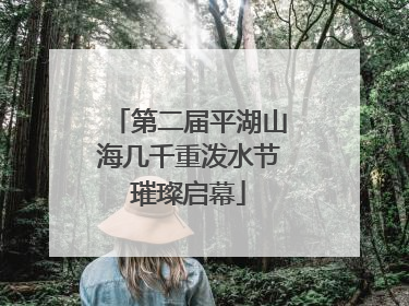 第二届平湖山海几千重泼水节璀璨启幕