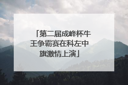 第二届成峰杯牛王争霸赛在科左中旗激情上演