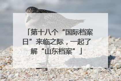 第十八个“国际档案日”来临之际，一起了解“山东档案”