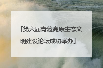 第六届青藏高原生态文明建设论坛成功举办