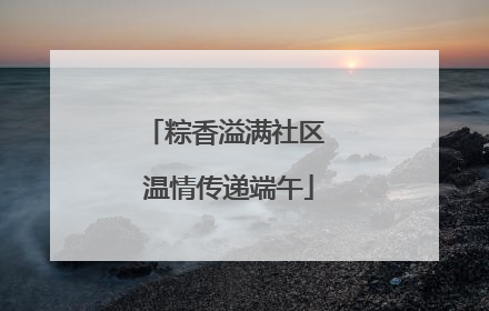 粽香溢满社区 温情传递端午