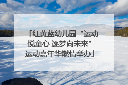 红黄蓝幼儿园“运动悦童心 逐梦向未来”运动嘉年华燃情举办