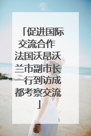 促进国际交流合作 法国沃昂沃兰市副市长一行到访成都考察交流