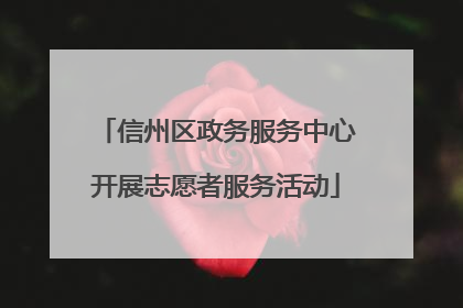 信州区政务服务中心开展志愿者服务活动
