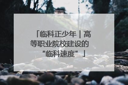 临科正少年｜高等职业院校建设的“临科速度”