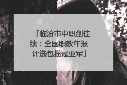 临汾市中职创佳绩：全国职教年报评选包揽冠亚军