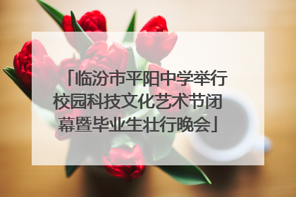 临汾市平阳中学举行校园科技文化艺术节闭幕暨毕业生壮行晚会