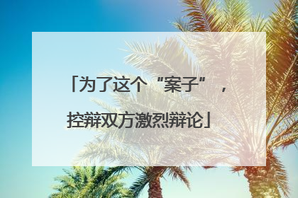 为了这个“案子”，控辩双方激烈辩论