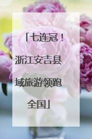 七连冠！浙江安吉县域旅游领跑全国