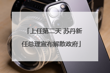 上任第二天 苏丹新任总理宣布解散政府