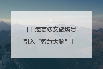 上海更多文旅场景引入“智慧大脑”