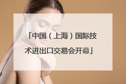 中国（上海）国际技术进出口交易会开幕