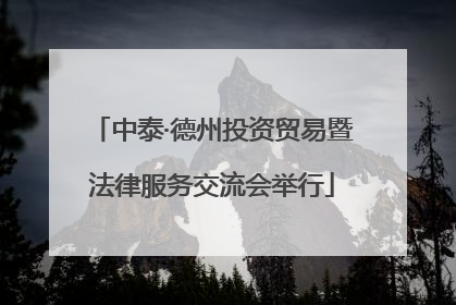 中泰·德州投资贸易暨法律服务交流会举行