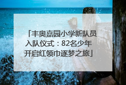 丰奥嘉园小学新队员入队仪式：82名少年开启红领巾逐梦之旅