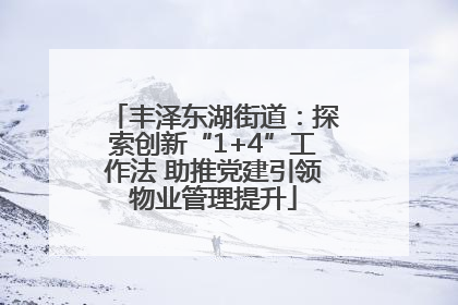丰泽东湖街道：探索创新“1+4”工作法 助推党建引领物业管理提升