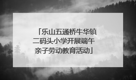 乐山五通桥牛华镇二码头小学开展端午亲子劳动教育活动