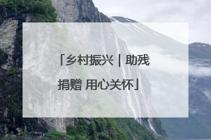 乡村振兴｜助残捐赠 用心关怀