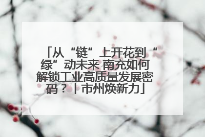 从“链”上开花到“绿”动未来 南充如何解锁工业高质量发展密码？丨市州焕新力