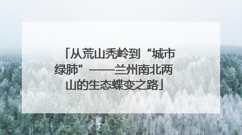 从荒山秃岭到“城市绿肺”——兰州南北两山的生态蝶变之路