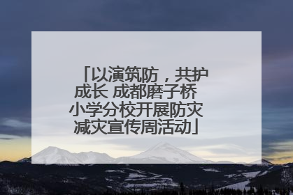 以演筑防，共护成长 成都磨子桥小学分校开展防灾减灾宣传周活动