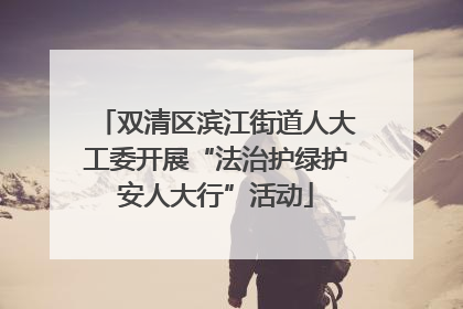 双清区滨江街道人大工委开展“法治护绿护安人大行”活动