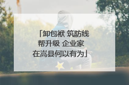 卸包袱 筑防线 帮升级 企业家在嵩县何以有为