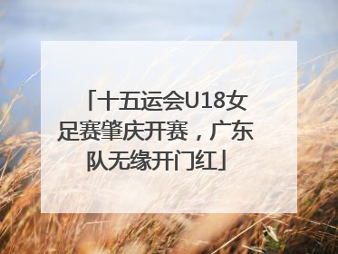 十五运会U18女足赛肇庆开赛，广东队无缘开门红
