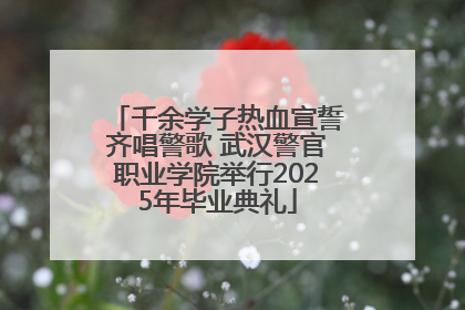 千余学子热血宣誓齐唱警歌 武汉警官职业学院举行2025年毕业典礼