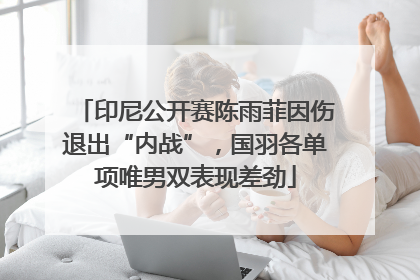 印尼公开赛陈雨菲因伤退出“内战”，国羽各单项唯男双表现差劲