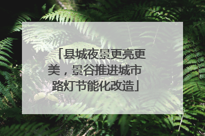 县城夜景更亮更美，景谷推进城市路灯节能化改造