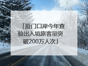厦门口岸今年查验出入境旅客量突破200万人次